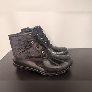 Women's Sperry Syren Gulf Wool Quilt Duck Boots STS84450 Black